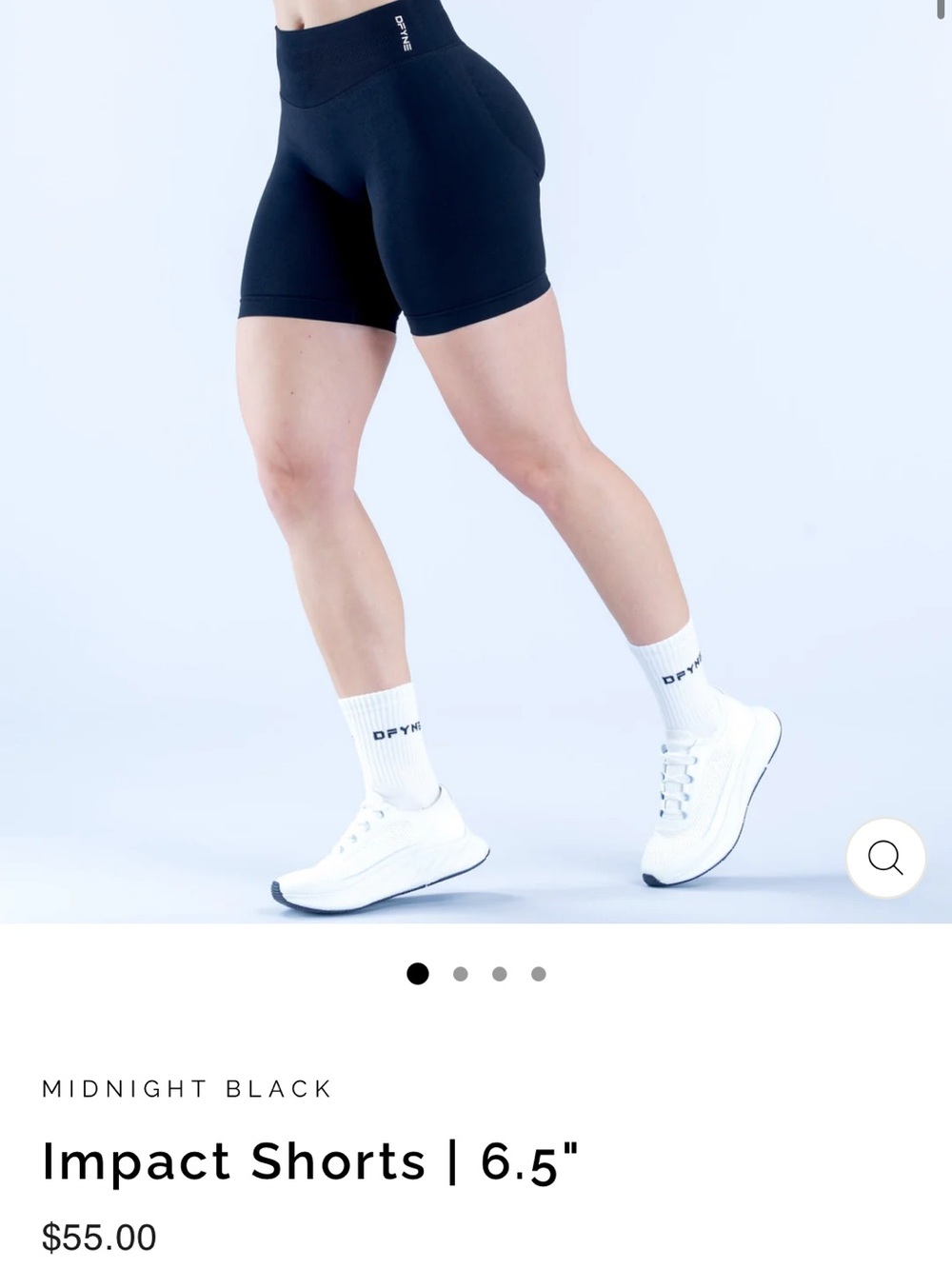 DFYNE Impact Shorts 6.5" - Midnight Black